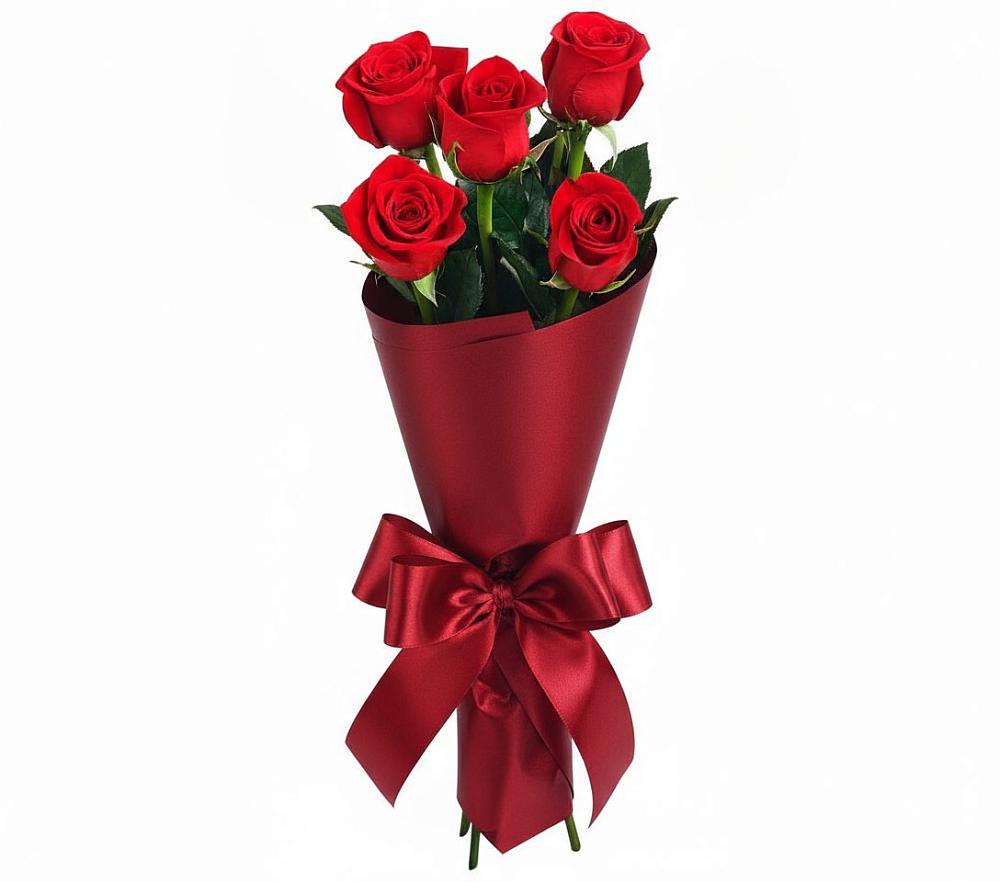 Букет 5 Красных роз Эдлесс Лав в Оренбург