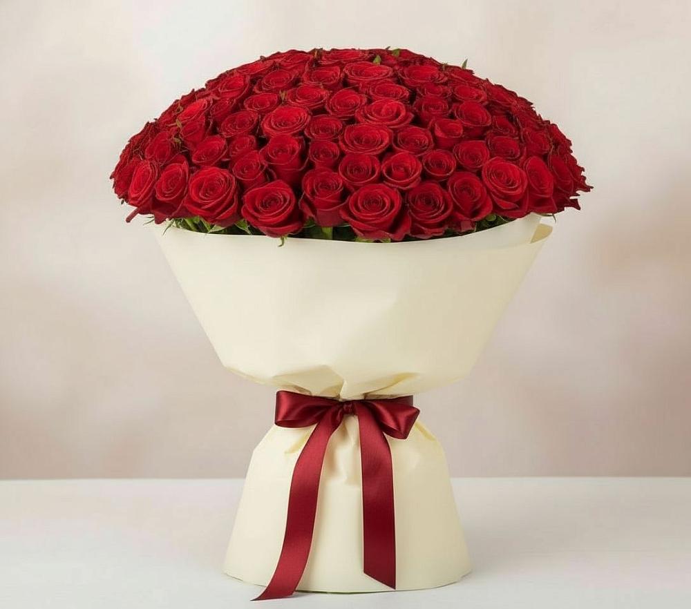 Букет 101 Красная роза Милано в Оренбург