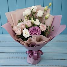Букет цветов из:  Розы и Лизиантусы #REPLACE_PRED# Оренбург
