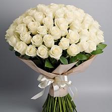 Букет 101 беля роза Белоснежка в Оренбург