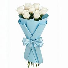 Букет 7 белых роз Проуд в Оренбург