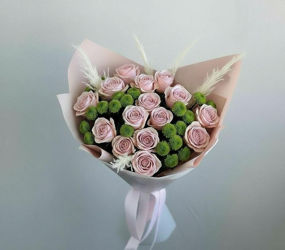 Букет цветов из: Розы и Хризантемы в Оренбург