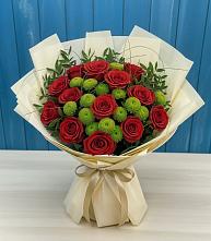 Букет цветов из:  Розы и Хризантемы в Оренбург