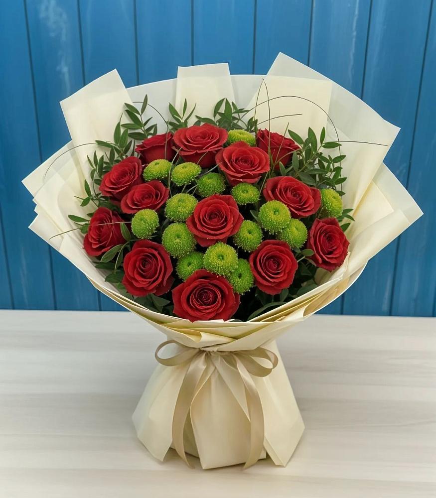 Букет цветов из: Розы и Хризантемы в Оренбург